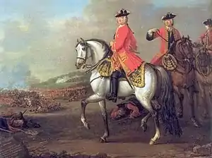 King George II at the Battle of Dettingen, 1743