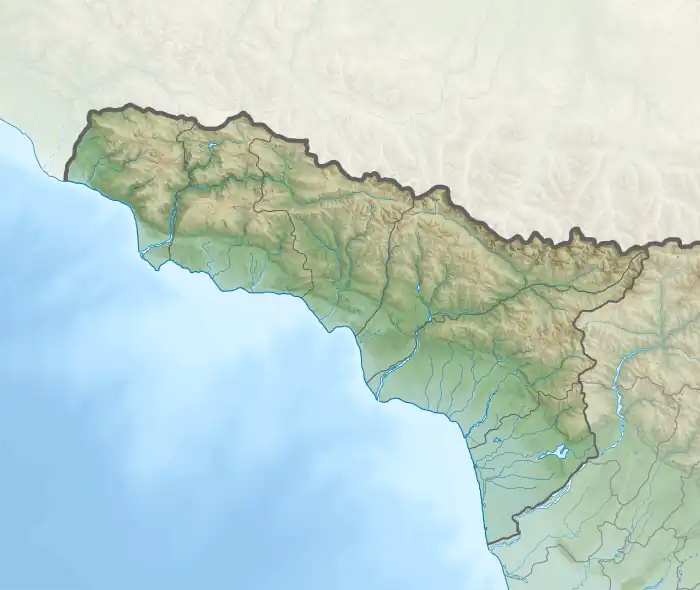 Map showing the location of Abrskil(a) Cave