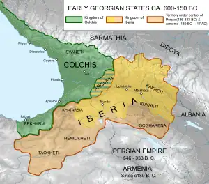 Image 8Early Georgian States of Colchis and Iberia. (from History of Georgia (country))