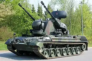 Anti-aircraft cannon tank Gepard