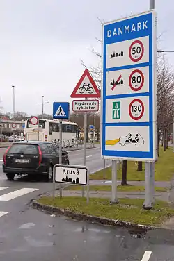 German-Danish border at Kruså