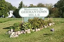 Welcome sign on  Illinois Route 116