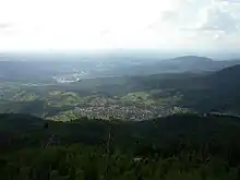 Overlooking Loffenau, Gaggenau in the Murg valley, and the Rhine valley near Rastatt