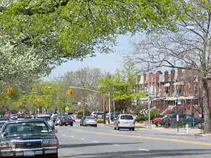 Gerritsen Avenue, a major traffic corridor in the neighborhood