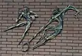 tennis players facade ornament, Woerden