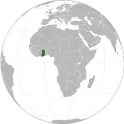 Location of Ghana