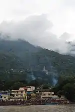 Ganga ghats across the river Ganges, at Muni ki Reti.