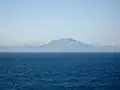 View of the Rif mountains in Morocco across the Strait of Gibraltar from Europa Point.