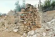 Different view of the ruins of the Burfind Hotel.