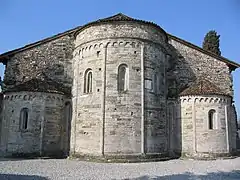 Triple apse of Basilica di Santa Giulia, northern Italy