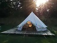 A glamping hut at Norwich, United Kingdom