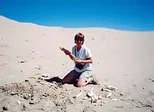 Glenda Goertzen in the Great Sandhills of Saskatchewan, Canada