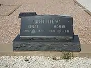 Grave of Verne Whitney (1896–1971) and Ada M. Whitney (1901–1981).