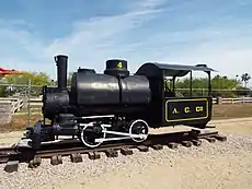 This Porter 0-4-0 is an 18" gauge locomotive that was once used as a copper mining locomotive in Morenci. The locomotive is currently on exhibit in the Sahuaro Central Railroad Museum in Glendale, Az.