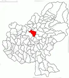 Location in Mureș County