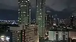 Holiday Inn Manila (foreground) with Park Terraces, Makati Fairmont Hotel, and Raffles Makati on the background