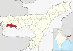 Location in Assam