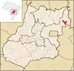 Location in Goiás  state