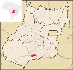 Location in Goiás  state