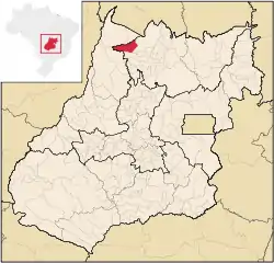 Location in Goiás  state