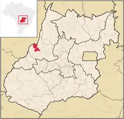 Location in Goiás  state