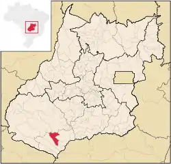 Location in Goiás  state