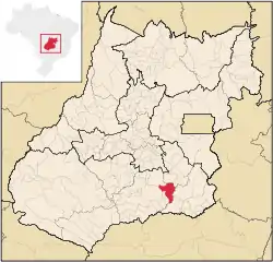 Location in Goiás  state