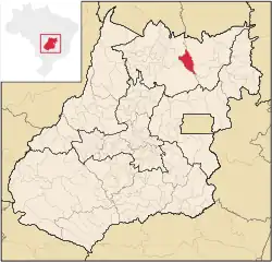 Location in Goiás  state