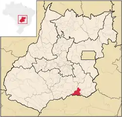 Location in Goiás  state