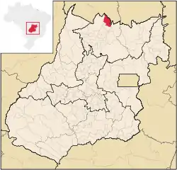 Location in Goiás  state