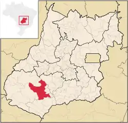 Location in Goiás  state