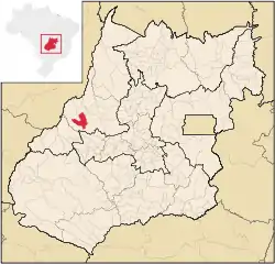 Location in Goiás  state