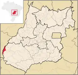 Location in Goiás  state