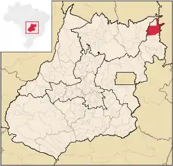 Location in Goiás  state