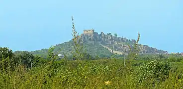 Golconda Fort seen from a road