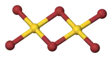 Ball-and-stick model of gold(III) bromide