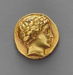 Ancient Greek stater, 323–315 BC, gold, Metropolitan Museum of Art