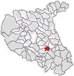 Location in Vrancea County