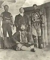 Standing: Gonos Yiotas, Alexandros Mazarakis, Lazos Dogiamas. Seated: Apostolis Matopoulos.