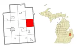 Location within Lapeer County