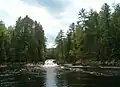 Goosetail Chute, the park's middle waterfall.