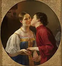 Exchanging Easter Kisses (1850)