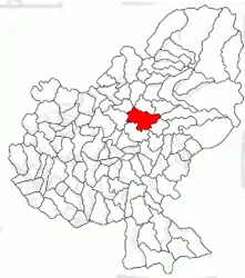 Location in Mureș County