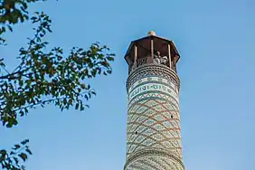 One of the newly restored minarets