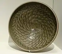 Yaozhou ware or Northern Celadon dish, 8th century