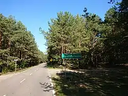 Entrance to Grady Szlachecki village, Poland