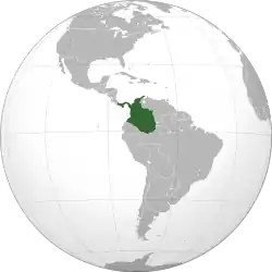 Location of the Granadine Confederation