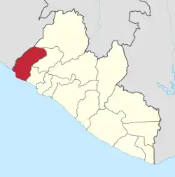 Location in Liberia