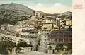 Old postcard of Gibraltar depicting Grand Casemates Square and the Moorish Castle, 1909.