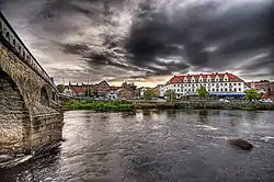 View from the Tullbron bridge in Falkenberg